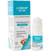 I-DROP VET GEL Lubricating Eye Drops for Pets: for Moderate to Severe Dry Eyes, Superior Comfort with Fewer Applications Needed, 0.30% Hyaluronan, Preservative-free, Non-irritating, One Bottle (10 Ml)