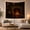 Cozy Hearth, variant on Roaring Fireplace in Stone Hearth, Cozy Rustic for Home Decor Lovers, Traditional Interior Wall Art, Christmas Gift Tapestry Wall Hanging for Living Room and Bedroom