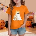 thumbnail image 2 of CAICJ98 Halloween Shirts for Toddler Boys Girls Short Sleeve Boo Shirt Pumpkin T Shirts Cute Retro Tee Tops Halloween Tshirts Kids (Orange,3-4 Years), 2 of 5
