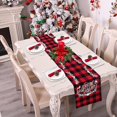 thumbnail image 4 of SHAR Christmas Table Runners, Long Christmas Table Runner, Red Christmas Table Runner, Indoor Christmas Table Decoration, 180*3 Rectangle Christmas Table Runner, for Table Decoration, F, 4 of 5
