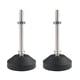 thumbnail image 1 of Pies niveladores ajustables M8 x 80 x 60mm, patas niveladoras, protector de piso antideslizante para fábrica 2pcs, 1 of 7