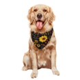 Yiaed Sunflowers Leaves Print Dog Bandanas Birthday Cute Soft Cotton