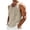 Beige, variant on Men's Vintage Distressed Sleeveless Tank Top, Casual Raw Edge Linen-Blend U-Neck Vest with Chest Pocket, Summer Beach Daily Outdoor Wear, Sizes S-3XL