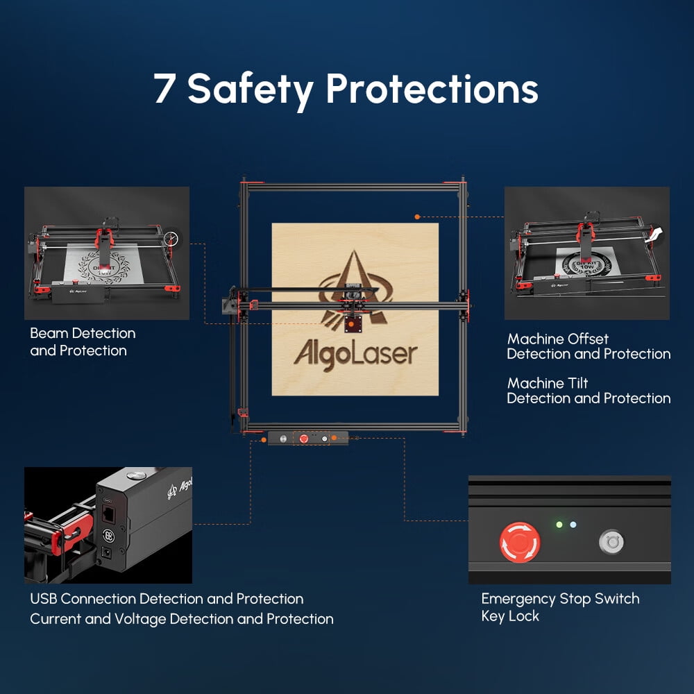 Algola/ser DIY KIT 10W la/ser Engraver with All Accessories, 12000mm/min la/ser Engraving & Cutting Machine for Wood and Metal, Paper, Fabric, Acrylic, Support WiFi APP Control