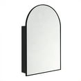 thumbnail image 3 of TEHOME Black Arched Medicine Cabinet, 24x36 inches, Recessed/Surface Mount, 3 of 10