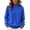 Aa-Blue, variant on Women's Mock Neck Sweatshirt Sweater Long Sleeve Loose Comfy Soft Knit Pullover Casual Basic Tops