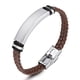 thumbnail image 2 of Los hombres de enlace trenzado de acero inoxidable pulsera de cadena, 2 of 4