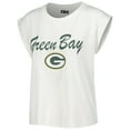 thumbnail image 2 of Women's Concepts Sport White/Cream Green Bay Packers Montana Knit Top & Shorts Sleep Set, 2 of 5
