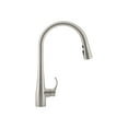 thumbnail image 4 of KOHLER 596-VS Simplice, 3 Jets, Robinet d'Évier de Cuisine avec Vaporisateur Rétractable, Voûte Haute, Acier Inoxydable Vibrant, 4 of 10