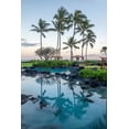 thumbnail image 2 of Engelbrecht, Lisa S. 13x18 Black Ornate Wood Framed with Double Matting Museum Art Print Titled - Oceanfront resort-landscape-Kauai-Hawaii-USA, 2 of 4
