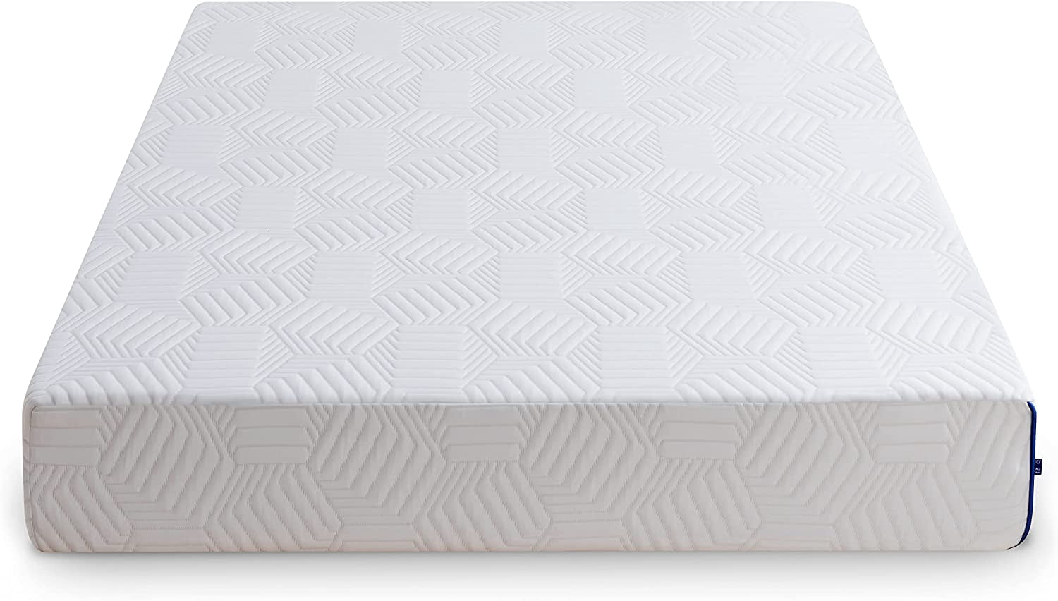 EGO Blue 10 Inch Full Memory Foam Mattress, Bed in a Box, Green Tea and Cooling Gel Infused, CertiPUR-US Certified, Made in USA, Medium, 54x75x10, White