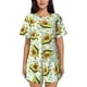 thumbnail image 1 of Fotbe Avocado Doing Sport Conjunto de Pijama Estampado para Mujer, 2 Piezas, Ropa de Dormir con Camiseta de Manga Corta y Shorts Suaves-Medium, 1 of 6
