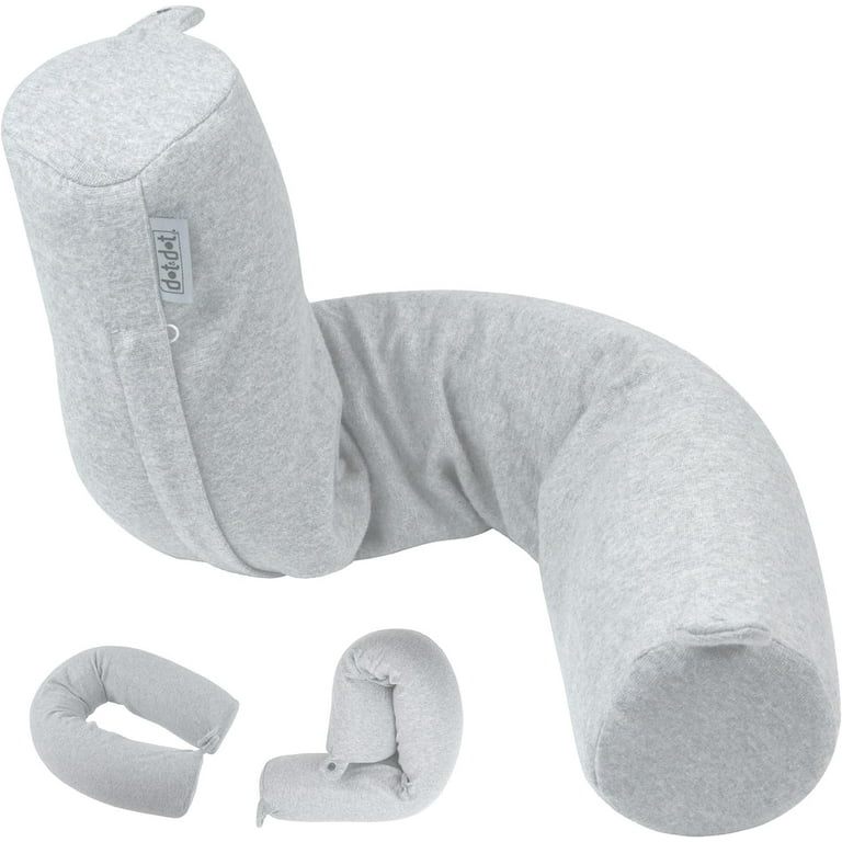  ZOYLEE Twist Memory Foam Travel Pillow Neck,Chin,Shoulder,Lumbar  and Leg Support for Adult Airplane Traveling,Bus,Train and Office(Grey) :  Home & Kitchen