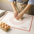 thumbnail image 4 of Hilingoto Kneading pad 40*30*0.04cm red, barbecue mat Non Slip Silicone Mat Extra Large With Measurements For Silicone Baking Mat Counter Mat Dough Rolling Mat Oven Liner Christmas clearance, 4 of 9