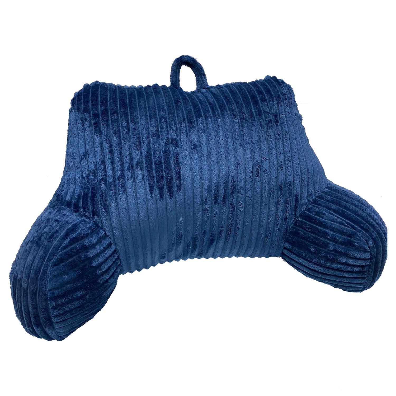 I’ve Got Your Back Corduroy Bed Rest Pillow, Navy, 21x18x16 Inches