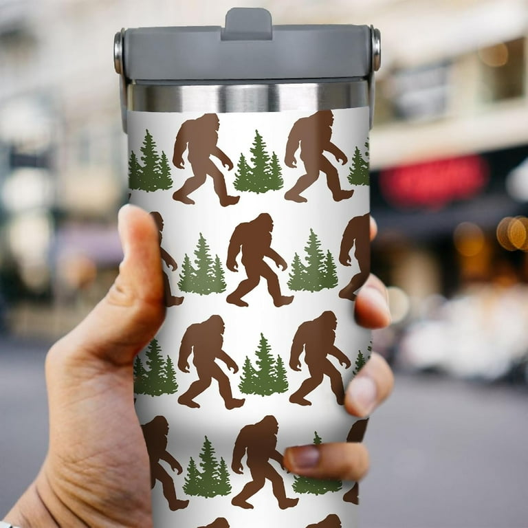 30oz Bigfoot Tumbler with Top Handle and Flip Straw Bigfoot/Sasquatch Gifts  Cup for Dad Father''s Day Birthday Christmas Gifts for Men - Walmart.com