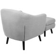 thumbnail image 3 of Chaise et pouf moderne milieu-du-siècle Rockwell de LumiSource, 3 of 5