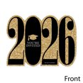 thumbnail image 3 of Big Dot of Happiness Gold 2026 Graduation Party Invitations - Shaped Fill-In Invite Cards with Envelopes - Set of 12, 3 of 7