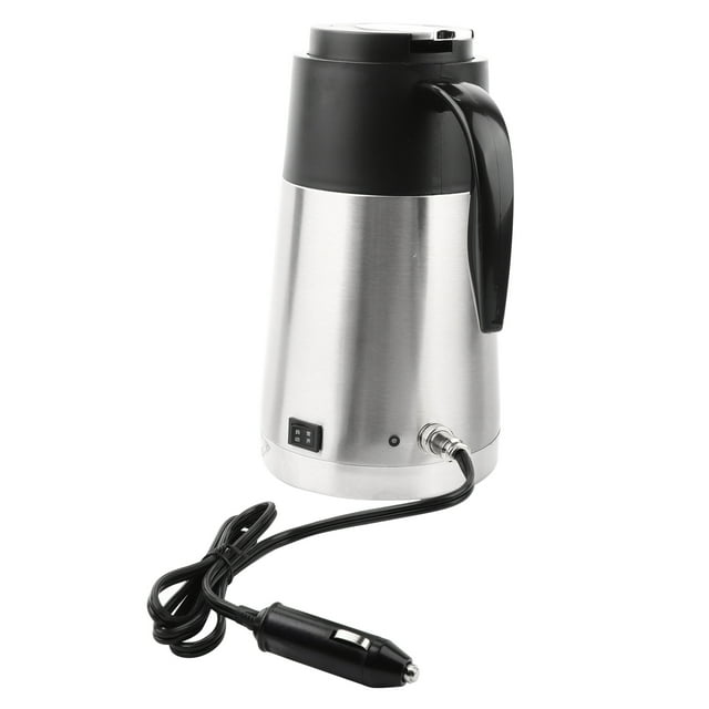 Nimoa 12V/24V Voiture Bouilloire-Acier Inoxydable Voiture Camion Voyage Bouilloire électrique Bouilloire Chauffe Tasse (1300 ML)(120W(12V))