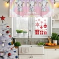 thumbnail image 6 of 2 Pack Valances for Windows, Elephants Window Valances for Living Room/Bedroom/Bathroom, Cute Rainbow Clouds Pink Purple Light Filtering Kitchen Curtain Valance Window Treatment 60"W x18" L, 6 of 9