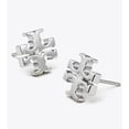 thumbnail image 2 of Tory BurchWomen's Large Logo Stud Earrings Tory Silver, 2 of 2