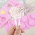 thumbnail image 2 of Auear Paquete De 2 Moldes De Silicona Para Piruletas Con Palos De 6 Capacidades Para Chocolate, Caramelo Duro, Molde Para Gatos, Perros, Mascotas, Estampado De Huellas, Helado, Fondant, Decoración Par, 2 of 5