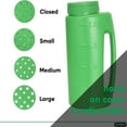 thumbnail image 2 of CHUANK Ice Melt Salt Spreader Handheld Shaker for Lawn Seed  Salt  Ice Melt  Calcium  Deicer Shaker 2 Liter  Adjustable Hole Size  Handy for Fertilizer Lawn Seed Salt to Deice, 2 of 7