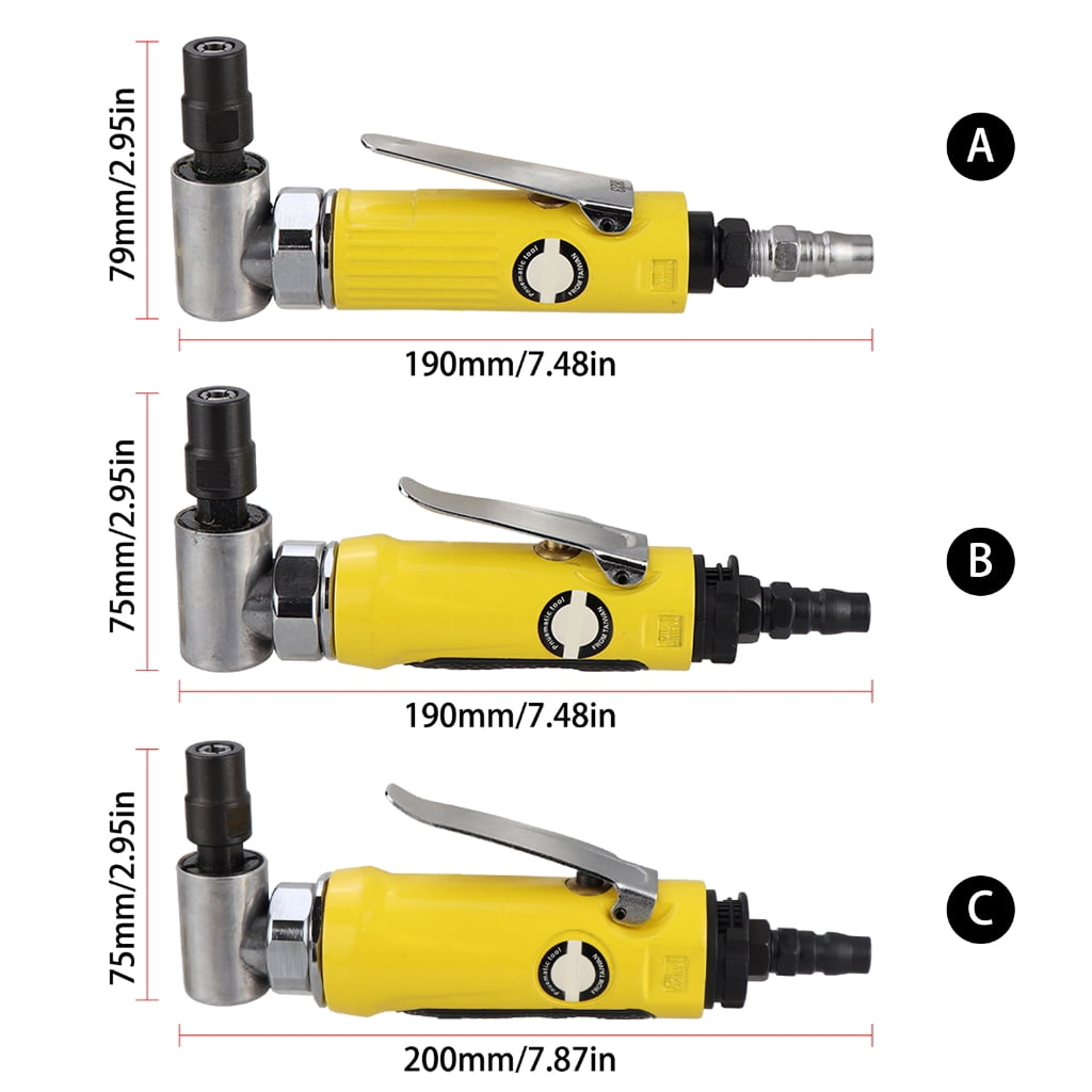 Pneumatic Air Angles Grinder Die Grinder 1/4" 90 Degree Sander Grinder Polisher Tool for Grinding Polishing Milling