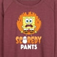 thumbnail image 3 of SpongeBob SquarePants - Scaredy Pants - Women's Lightweight French Terry Long Sleeve Shirt, 3 of 6