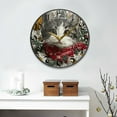 thumbnail image 2 of WOBOGO Daisy Kitten Acrylic Wall Clock Battery Operated 11.9in Silent No Tick Bedroom Living Room Office Classroom Decoration, 2 of 10