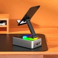 thumbnail image 4 of Soporte para Teléfono Móvil , Banco de Energía de Audio, Altavoz de Llamada Bluetooth, Escritorio Giratorio Plegable Multifunción, Negro, 4 of 5