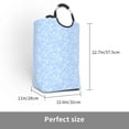 thumbnail image 3 of Picia Blue snowflakes elegant Laundry Basket With Handles Laundry Hamper Toys Storage Organizer Foldable Bucket Washing Bin Dirty Clothes Bag For Home Bathroom Bedroom Dorm, 3 of 6