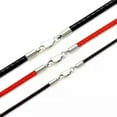 thumbnail image 3 of K-KED 2mm 45/50cm Necklace Rope Leather Cord Stainless Steel Lobster Clasp Mens Womens-Black -45cm, 3 of 9