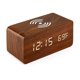thumbnail image 5 of Reloj despertador digital de madera con carga inalámbrica, atenuador de brillo ajustable y volumen de alarma, modo día laborable/fin de semana, alarma dual, 12/24 h, LED de madera C, 5 of 5