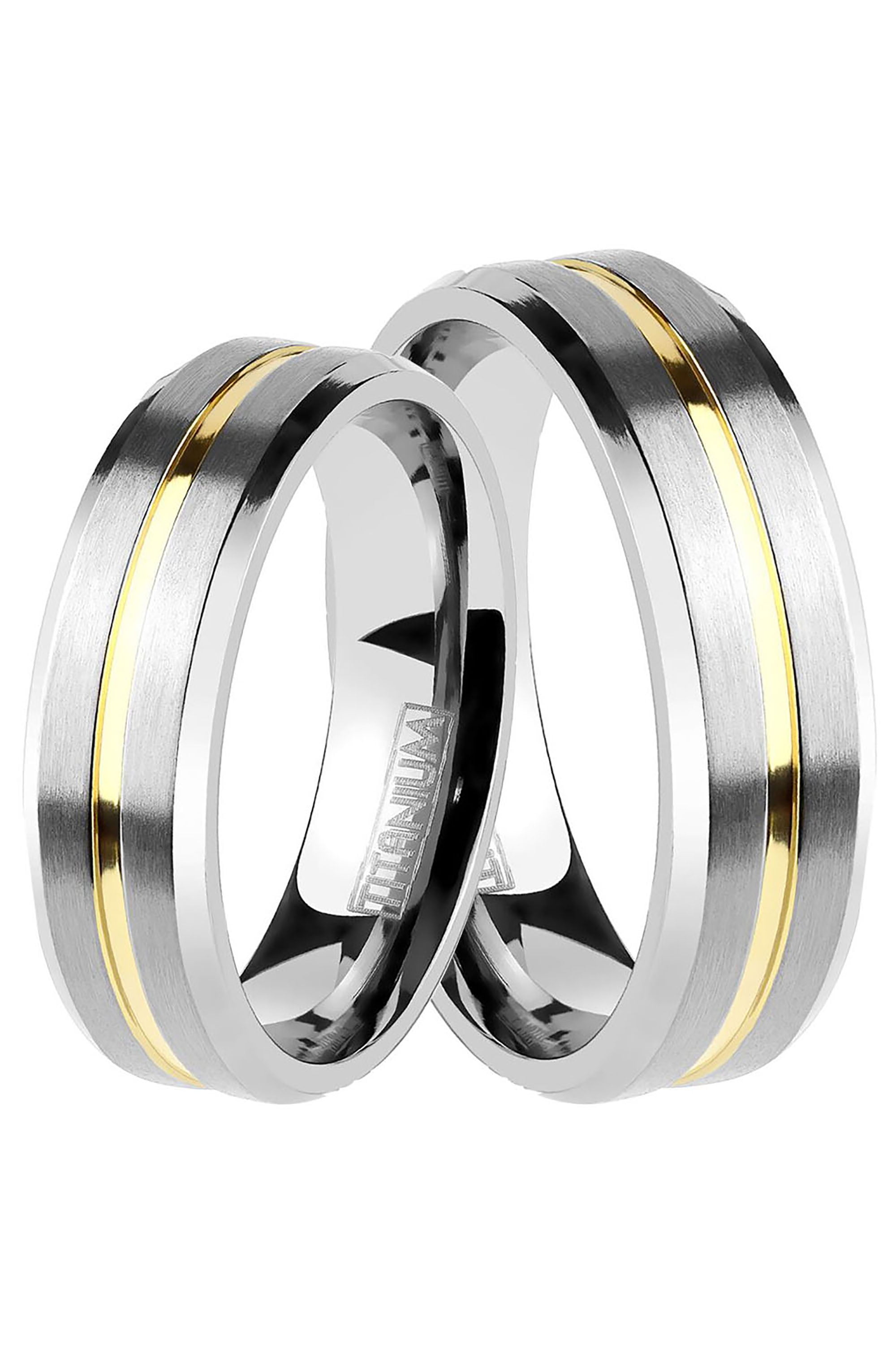 LaRaso Co His and Hers Titanium Wedding Rings  Bands  