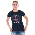 thumbnail image 3 of Breast Cancer Ribbon Anchor in Hope Womens Slim Fit Graphic Tee Brisco Brands X, 3 of 5
