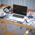 thumbnail image 3 of Long Mouse Pads for Desk,Pioneer Flower Floral Print Pattern Desk Mats on Top Of Desks, Desk Mouse Pad Extra Large with 3mm Non-Slip Base and Stitched Edge for Gaming,Office,Work,Home 35.4"x15.7", 3 of 6