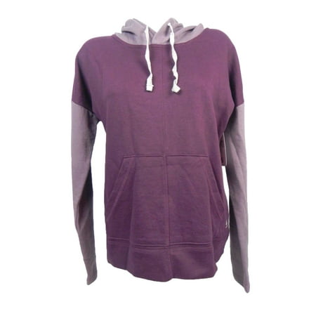Soffe Womens 2 Tone Long Sleeve Pull Over Hoodie Top