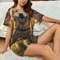 thumbnail image 5 of Yiaed Sunset Daisy Dog Print Short Sleeve Pajama Sets for Women Casual Crew Neck 2 Piece Lounge Sets Women's Short-Sleeved Pajama-4X-Large, 5 of 5