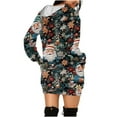 thumbnail image 4 of Jsaierl Robe Sweat à Capuche de Noël Robe de Fête à Manches Longues Imprimé Flocon de Neige Arbre de Noël Mode Automne pour Femmes, 4 of 5