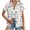 E-Multicolor, variant on Women's Short Sleeve Blouses Lapel Collar Casual Graphic Printed Button Up T-shirt Fashion Dressy Shirts
