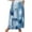 Light Blue, variant on Maoxin Women Skirt Women's Printed Elastic Waistband Pleated Pocket Skirt With Mid Calf Skirt ,Light Blue,M