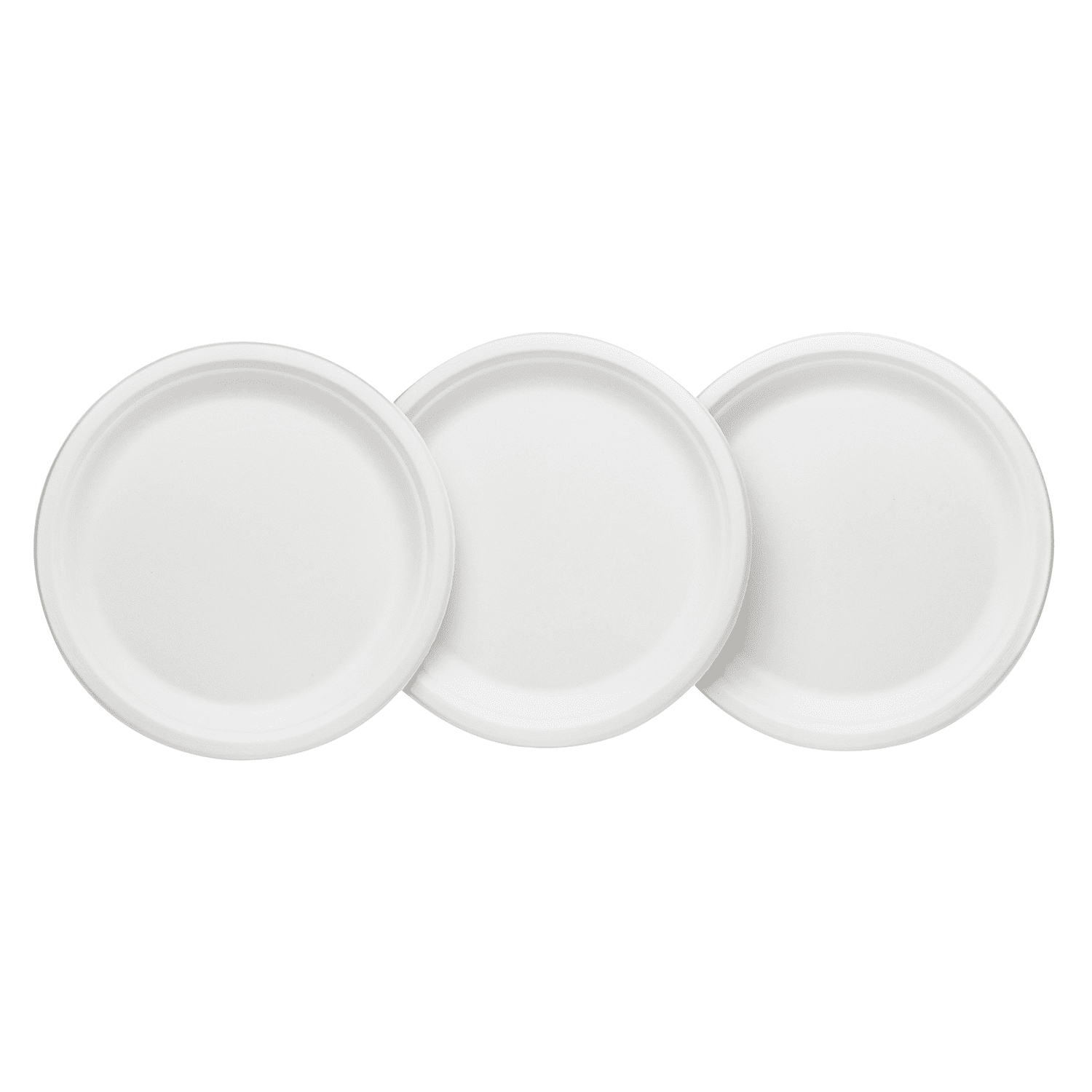 Karat Earth 10'' Paper Round Plates, Molded Fiber, White - 500 pcs