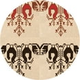 thumbnail image 1 of Ahgly Company Tapis Rond Lavable en Machine Intérieur Transitionnel Rouge, 7 Pieds Rond, 1 of 7