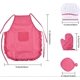 thumbnail image 4 of Juego de cocina y repostería para niños de 11 piezas con delantal, gorro de chef, guante de horno y otros utensilios de cocina para el juego de rol de chef infantil, color rosa, 4 of 5