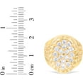 thumbnail image 6 of Floreo 10k Yellow Gold 22mm Oval CZ Filigree Openwork Men's Ring, Sizes 5 - 13, 6 of 6