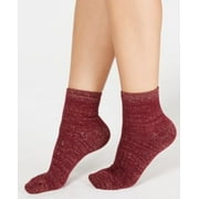 I.N.C. Cozy Ribbed Shimmer Fashion Socks, Wine (One Size, Wine)