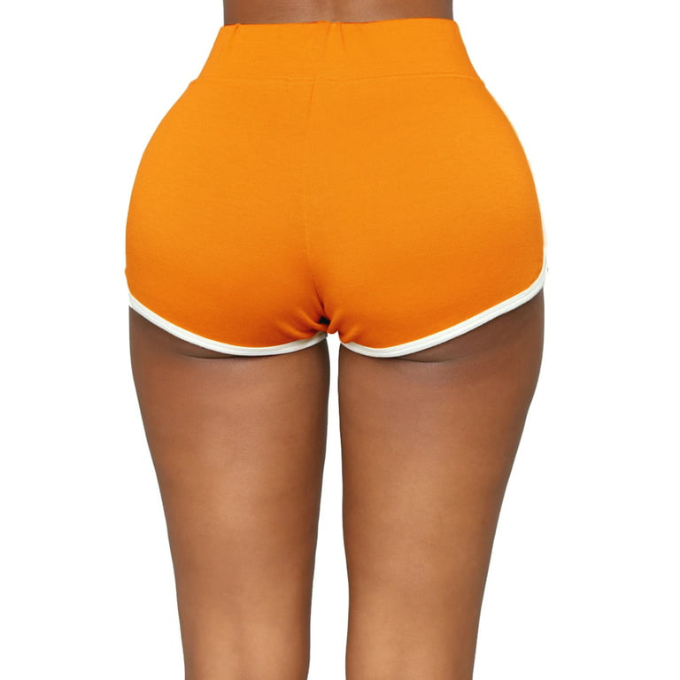 UKAP Women Summer Beach Shorts Side Striped Hot Pants Women Casual  Drawstring Elastic Waist Tight Shorts 