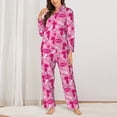 thumbnail image 2 of Balery Poodle Dog Conjunto de Pijama con Estampado para Mujer, Conjunto de Dos Piezas con Manga Larga, Ropa de Dormir Suave con Bolsillos, Pijamas Cómodos-Small, 2 of 7