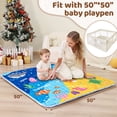 thumbnail image 4 of Beavtaens Baby Play Mat, 50"x50"x1", Thick Cushioning Foam, Non-Slip, Foldable and Machine Washable, Odor-Free, for Playpens and Baby Crawling, 4 of 10